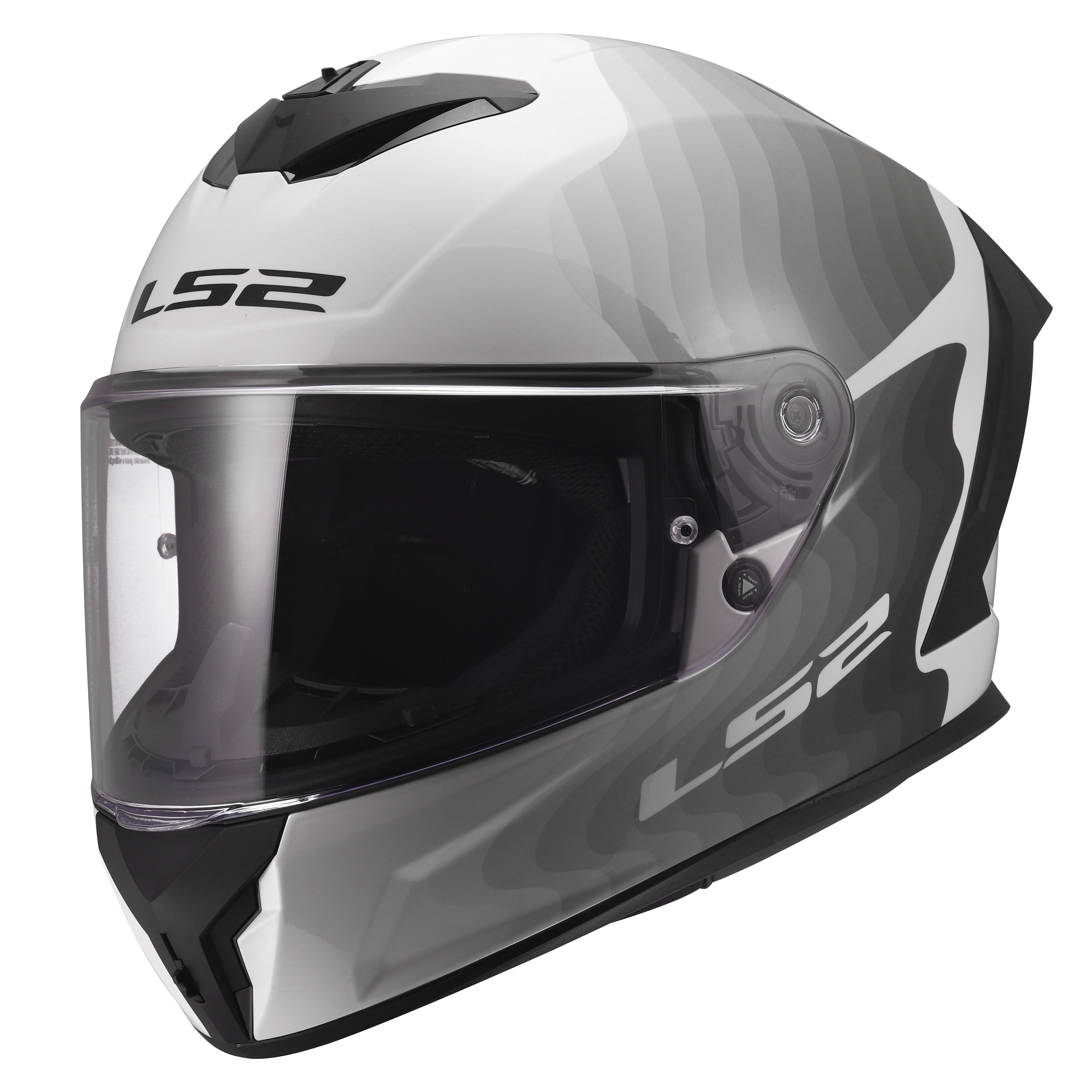 LS2 FF820 RAPID III FLOW WHITE GREY  168200302 (3)